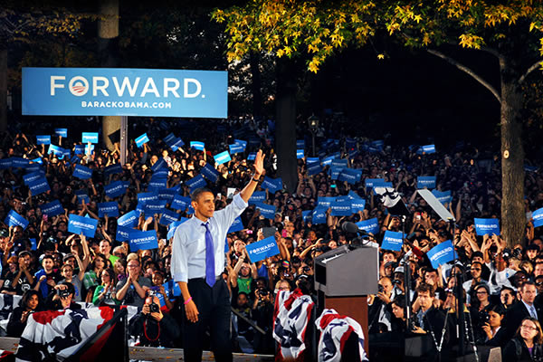 Barack Obama Campaigning in Athens, Ohio